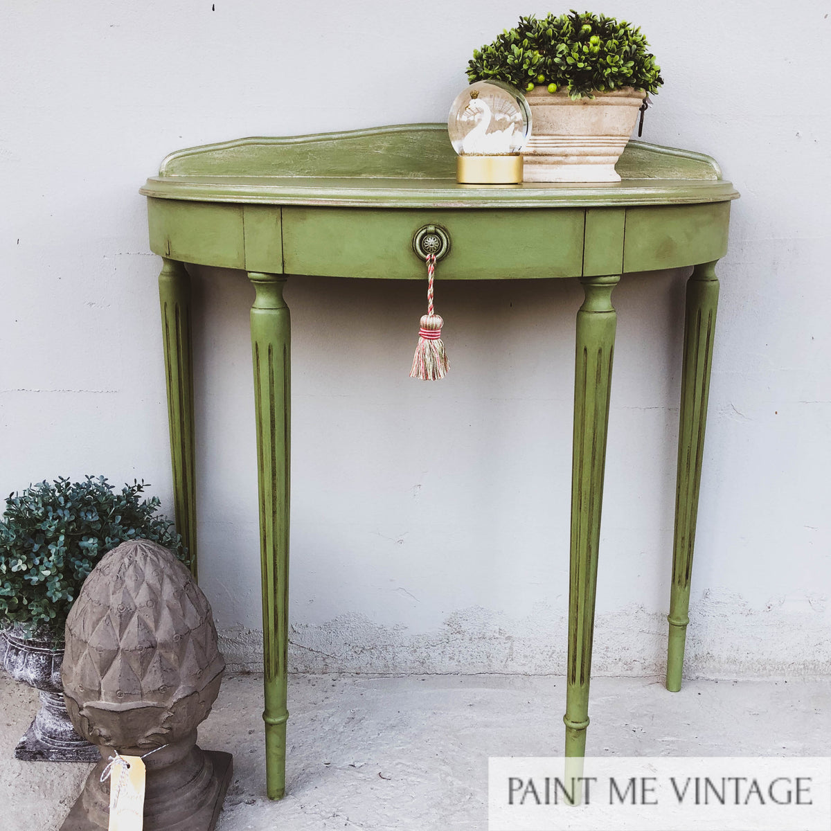 Sage & Gold Metallic Wash Console NZ