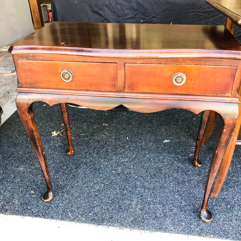 Moonstone & Floral Curved Hall Table - unavailable