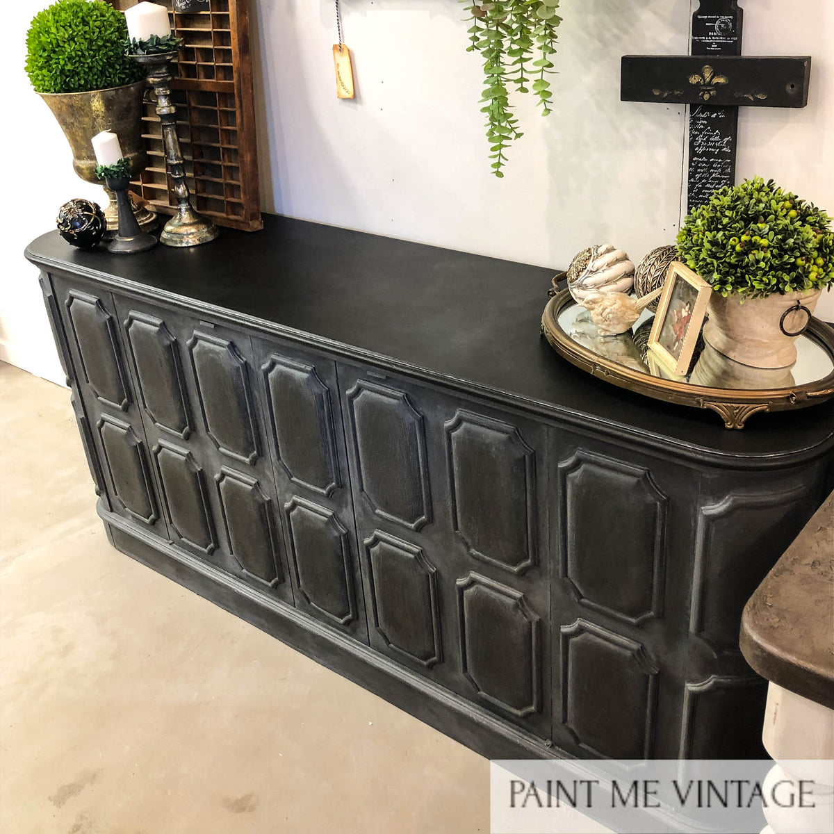 Midnight Elegant Panelled Sideboard NZ