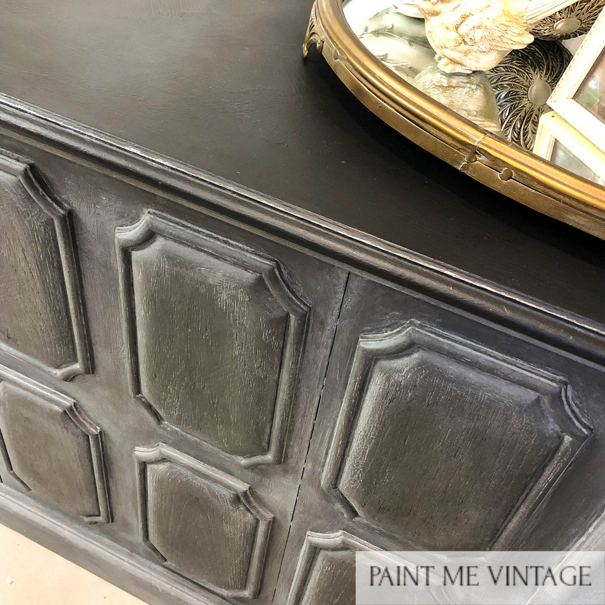 Midnight Elegant Panelled Sideboard NZ