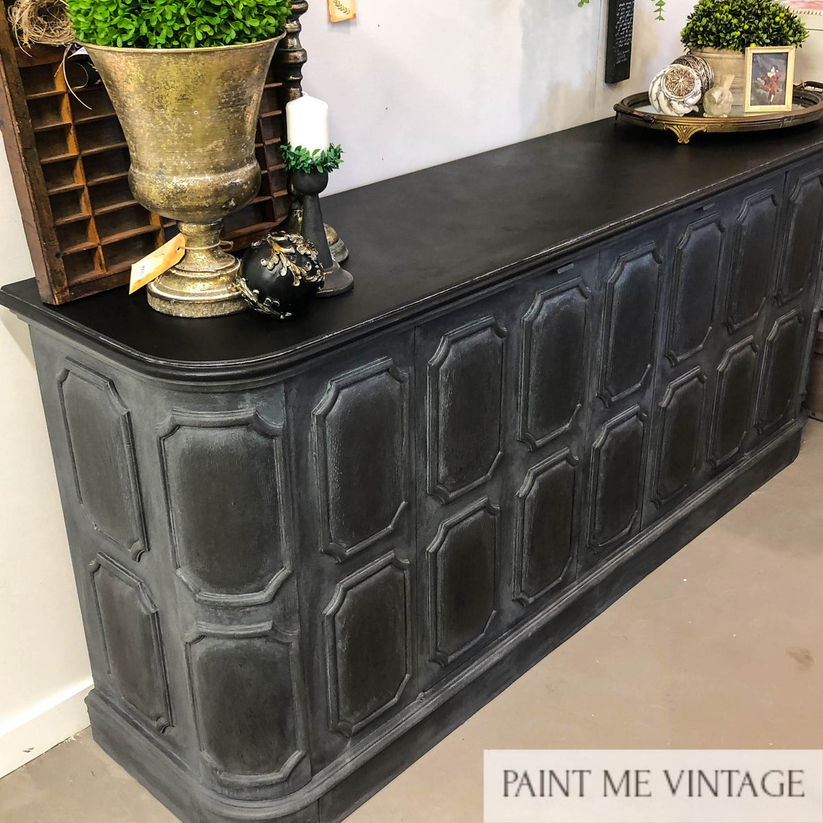 Midnight Elegant Panelled Sideboard NZ