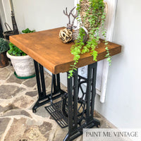 Singer Sewing Machine Timber topped Occasional Table NZ