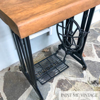 Singer Sewing Machine Timber topped Occasional Table NZ