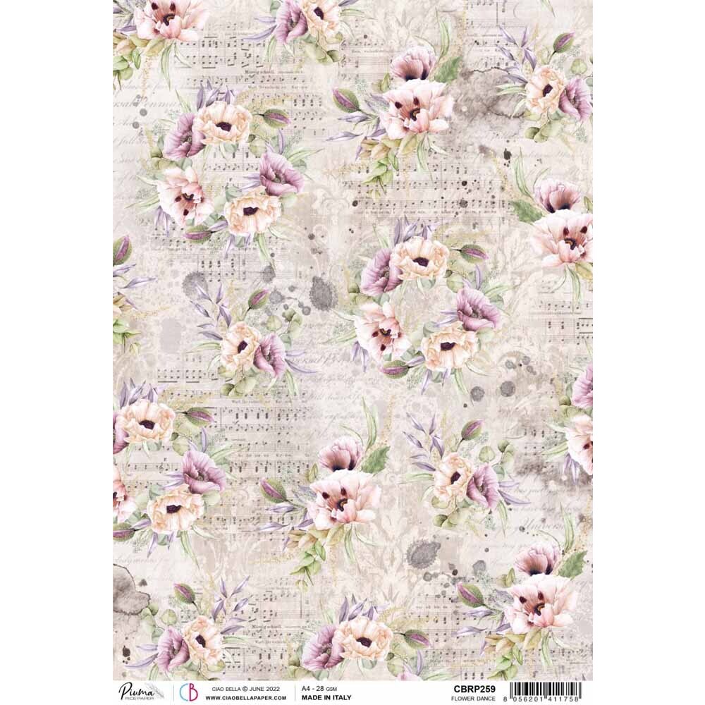 Flower Dance Rice Paper for Decoupage A4 | Paint Me Vintage