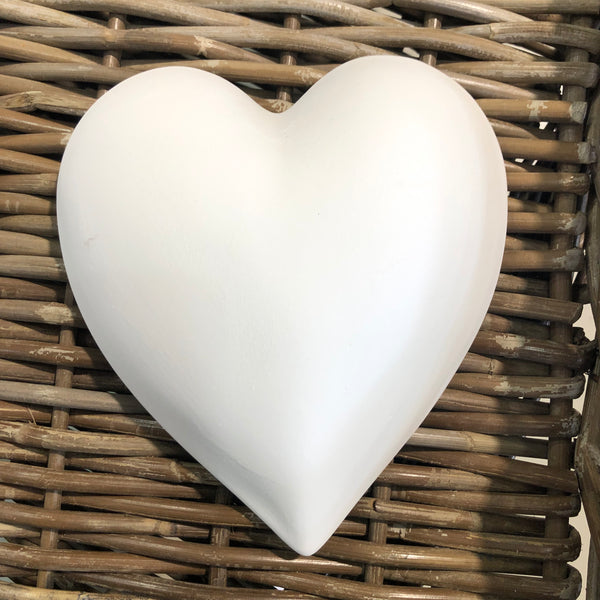 Blank ceramic heart