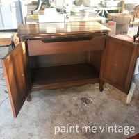 Layered Patina Sideboard with Obsidian Blue