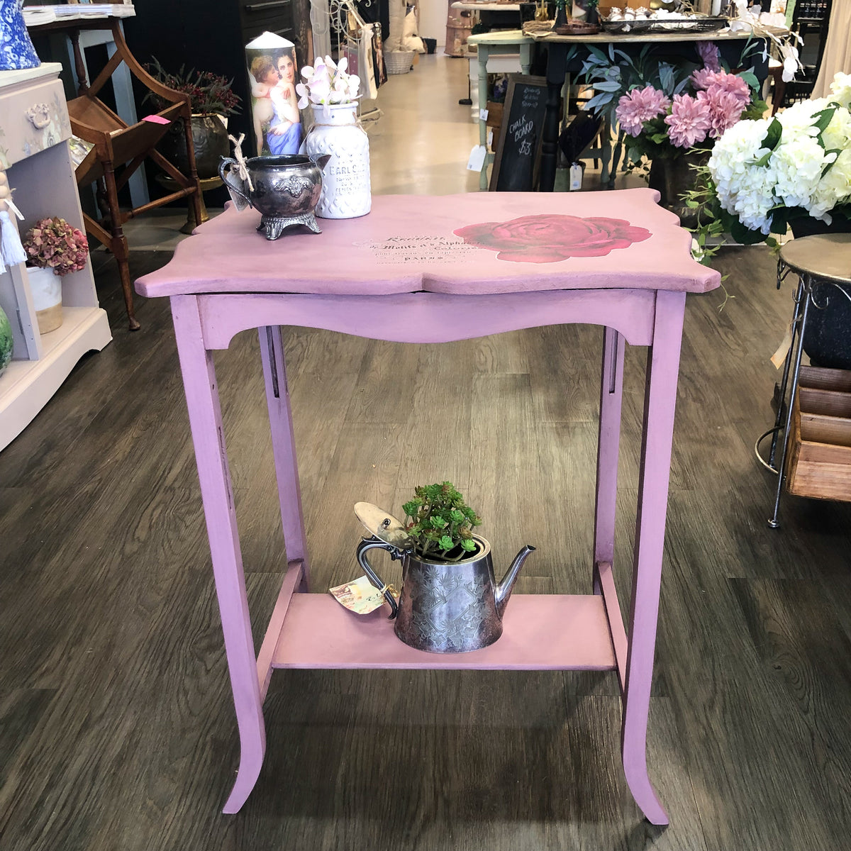 Bruised Petal Matriarch Rose Occasional Table | Paint Me Vintage