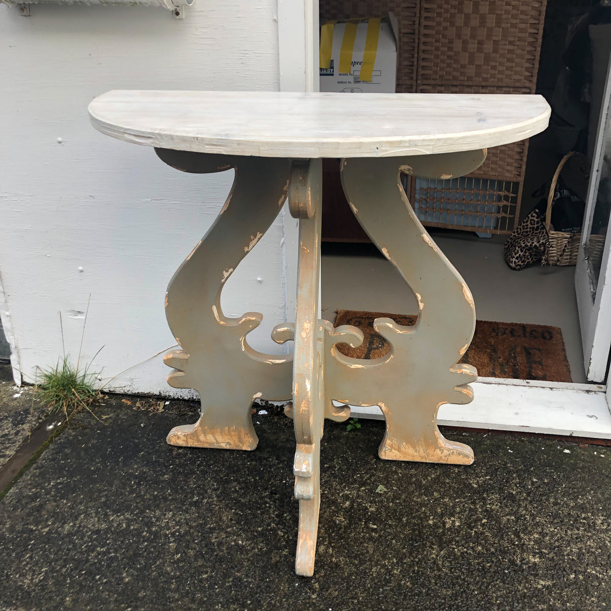 Mary High Demi Lune Table | Paint Me Vintage