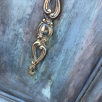 Layered Patina Sideboard with Obsidian Blue