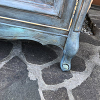 Layered Patina Sideboard with Obsidian Blue