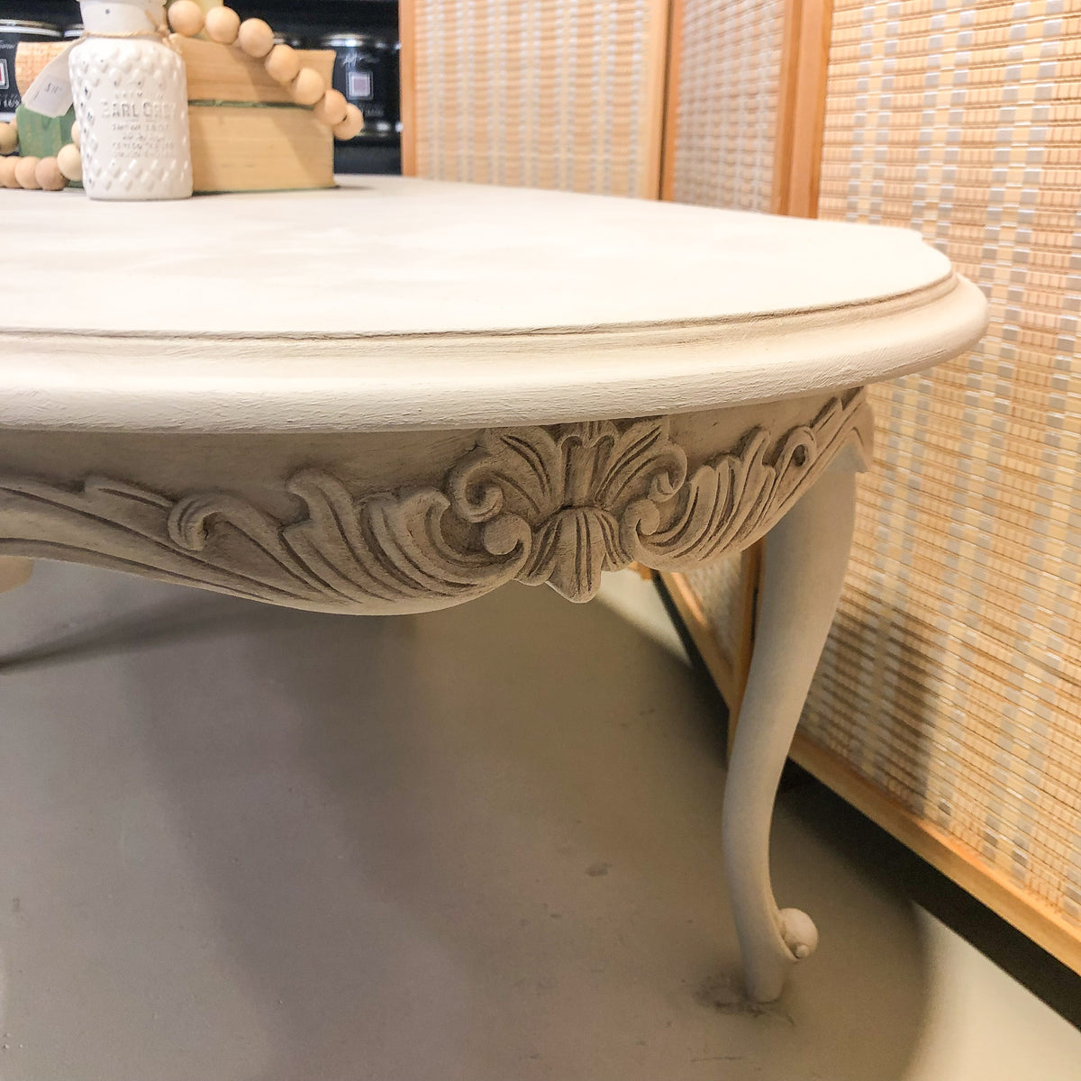 Classic Calicut Carved Coffee table | Paint Me Vintage