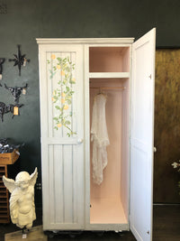 Sea Mist & Pink Free standing Wardrobe | Paint Me Vintage