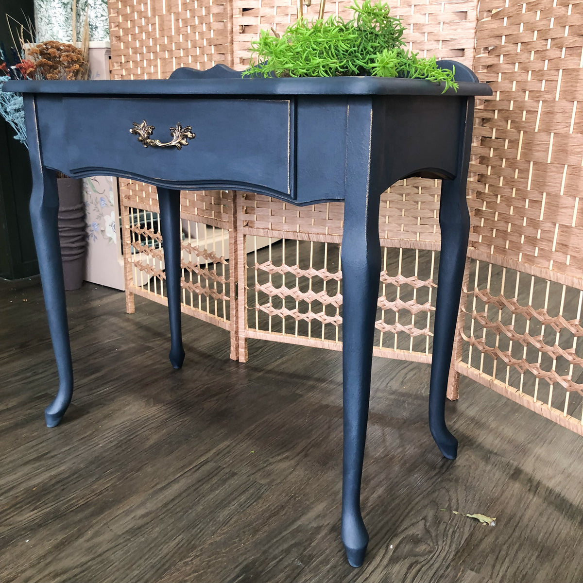 Obsidian Blue Elegant Hall Table | Paint Me Vintage